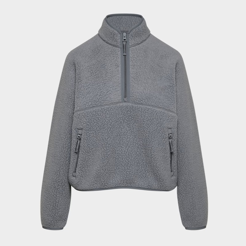 Equestrian Long Sleeve 1/2 Zip High Neck Fleece Sweater 
