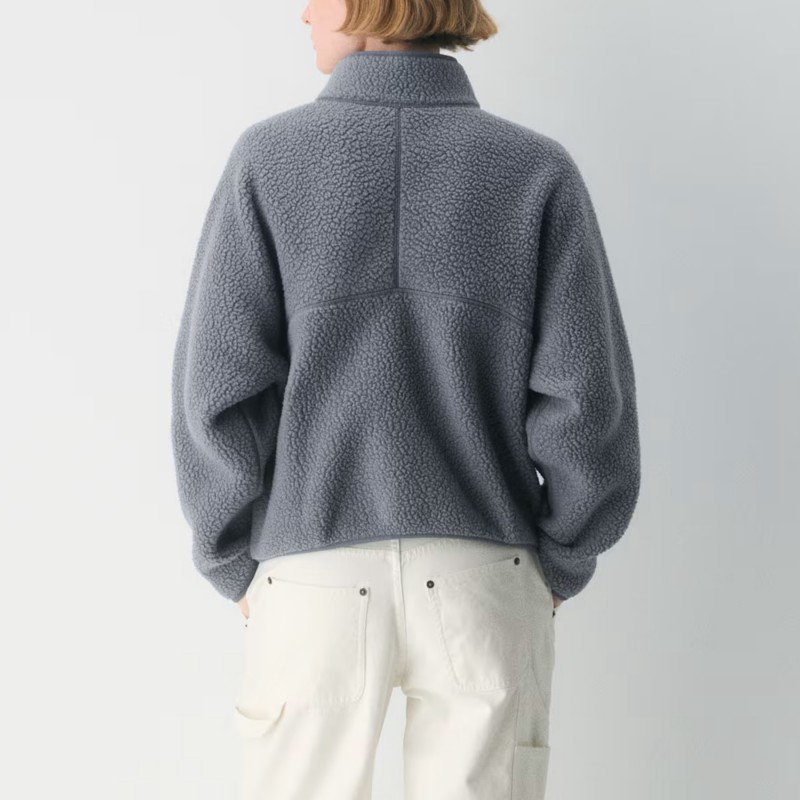 Equestrian Long Sleeve 1/2 Zip High Neck Fleece Sweater 