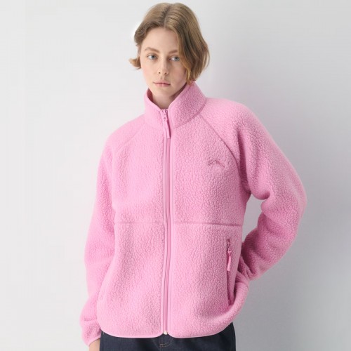 Breathable Warm Fleece High Neck Top Fleece Jacket with Zipper Pockets