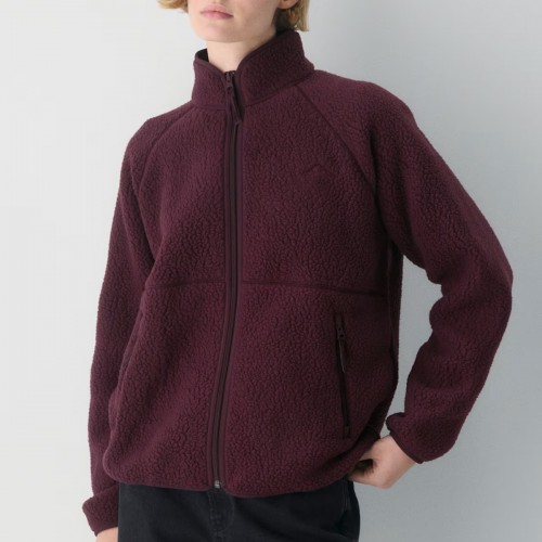 Breathable Warm Fleece High Neck Top Fleece Jacket with Zipper Pockets 