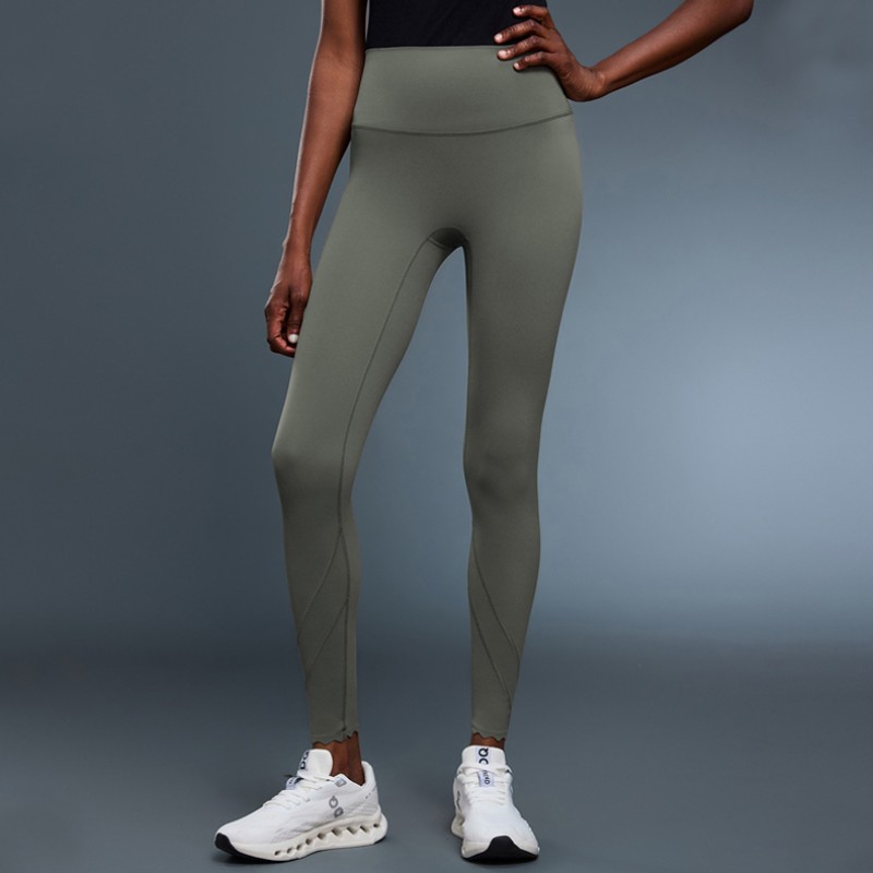 High Waisted Yoga Pants 9 Inch Capri Tights Shaping Stretchy Long Pants 