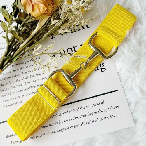 Belts-01 Equestrian Belt Bit Buckle, Equine Horse bit Stretchable, Women Men Elastic Horseback Belt for Riding Breeches 