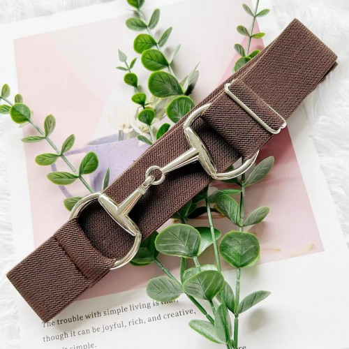 Belts-02 1.5-inch Elastic Equestrian Belt Bit Buckle for Horseback Riding Equestrian Sports Belts-02 1.5-inch Elastic Equestrian Belt Bit Buckle for Horseback Riding Equestrian Sports