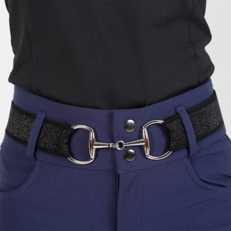 Glitter Color NO MOQ 1.5 Inch 3.8cm High Waist Equestrian Belt with Surcingle Buckle for Horse Riding Bits 
