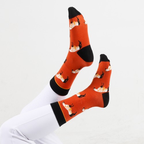 Horse Riding Casual Print Logo Socks