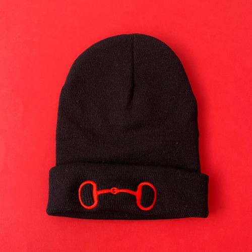 Caps-02 Equestrian Bits Logo Unisex Beanie for Men and Women Knit Hat Winter Beanies