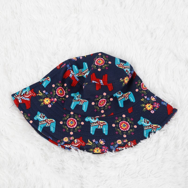 Caps-06  Equestrian Horse Print Bucket Hats for Men Women Luxury Plain Bulk Adult Unisex Cotton Customized Logo Bucket Hat 