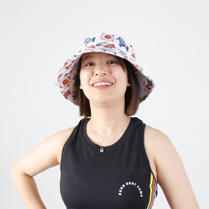Caps-06  Equestrian Horse Print Bucket Hats for Men Women Luxury Plain Bulk Adult Unisex Cotton Customized Logo Bucket Hat 