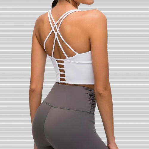 KY19095 Quick Dry Midium support Yoga Crop top