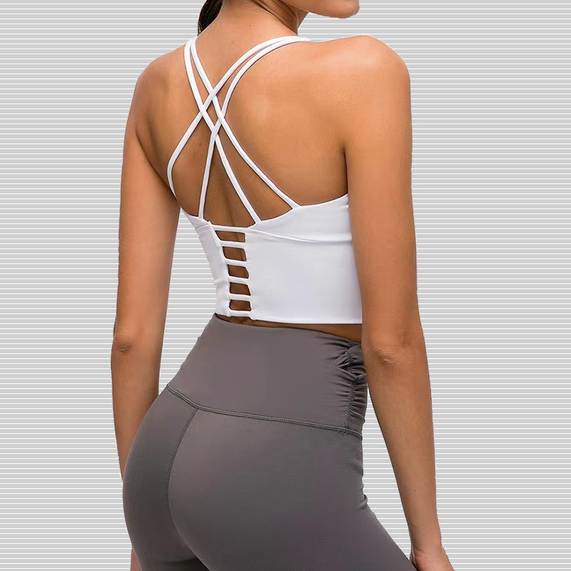 KY19095 Quick Dry Midium support Yoga Crop top 