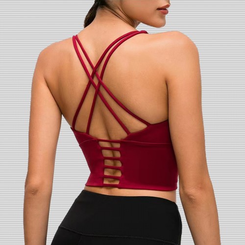 KY19095 Quick Dry Midium support Yoga Crop top