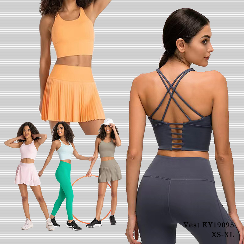 KY19095 Quick Dry Midium support Yoga Crop top