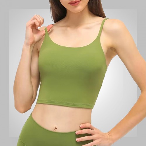 KY5238 Women Activewear Sports Crop top with pads