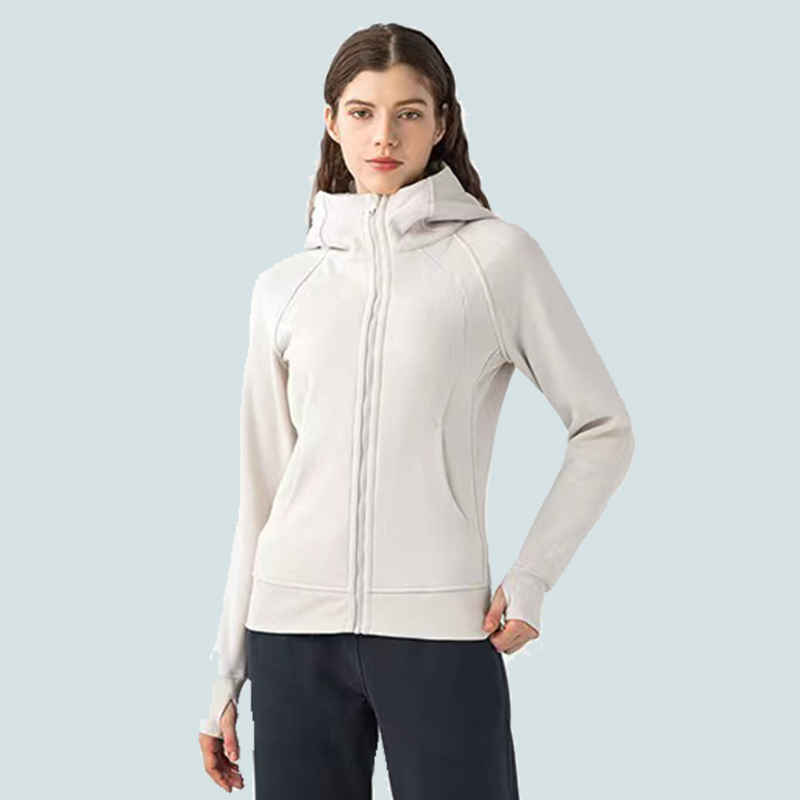 DJ028 Polyester Cotton Blend Fleece Soft hoodies with Zipper 