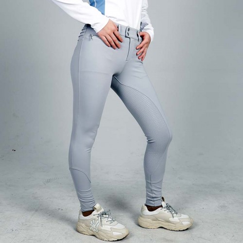 EQ-P018 320G 78%Polyester 22%Spandex - Power Stretch Hidden phone Pocket Half Seat Riding breeches