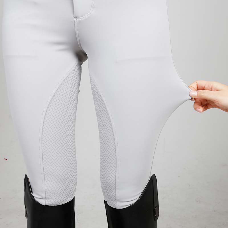 EQ-P018 320G 78%Polyester 22%Spandex - Power Stretch Hidden phone Pocket Half Seat Riding breeches 