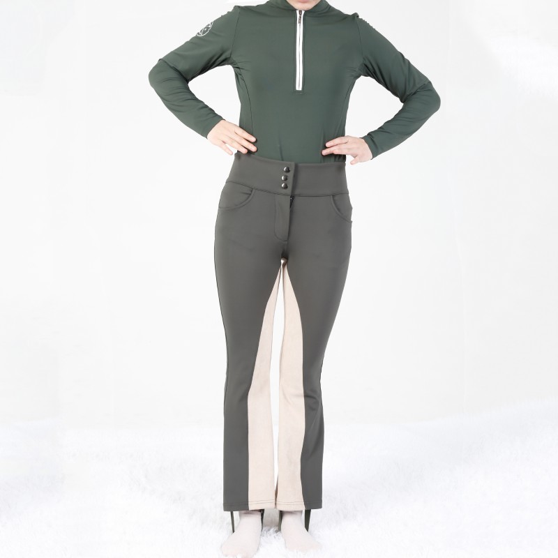 EQ-P02 330G 61%Polyester 39% Spandex-Luxury Full Seat Suede Patch Wild Rope Breeches 