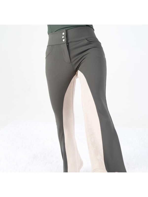 EQ-P02 330G 61%Polyester 39% Spandex-Luxury Full Seat Suede Patch Wild Rope Breeches