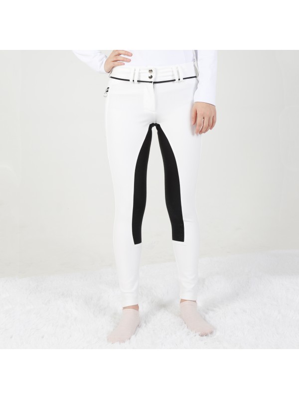 EQ-P05 400G 65%Cotton 25% Nylon 10% Spandex-Roma Cotton Full Seat Silicone Breeches