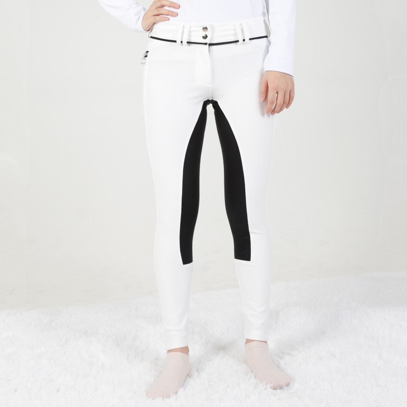 EQ-P05 400G 65%Cotton 25% Nylon 10% Spandex-Roma Cotton Full Seat Silicone Breeches 