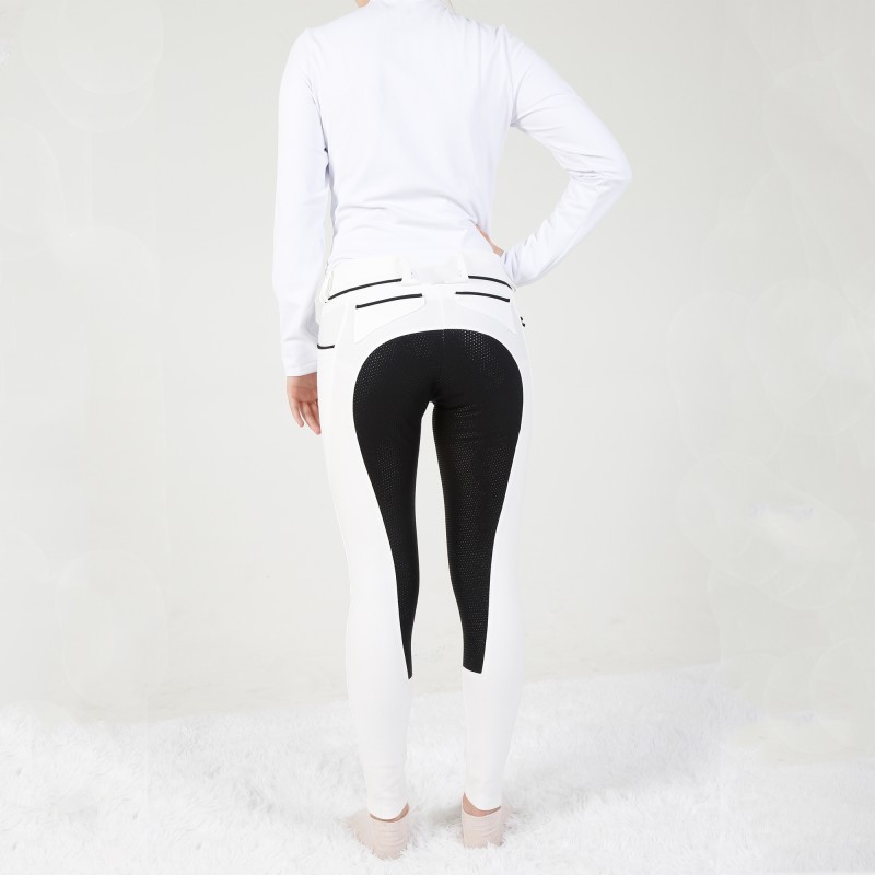 EQ-P05 400G 65%Cotton 25% Nylon 10% Spandex-Roma Cotton Full Seat Silicone Breeches 