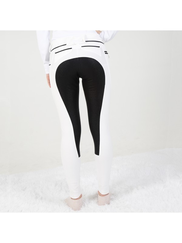 EQ-P05 400G 65%Cotton 25% Nylon 10% Spandex-Roma Cotton Full Seat Silicone Breeches