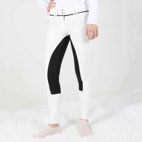 EQ-P05 400G 65%Cotton 25% Nylon 10% Spandex-Roma Cotton Full Seat Silicone Breeches