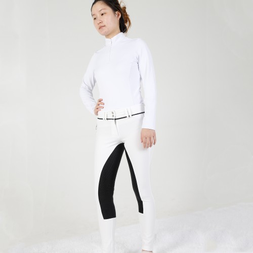 EQ-P05 400G 65%Cotton 25% Nylon 10% Spandex-Roma Cotton Full Seat Silicone Breeches