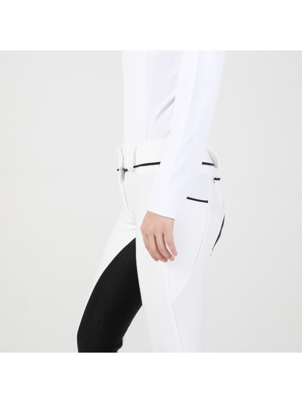 EQ-P05 400G 65%Cotton 25% Nylon 10% Spandex-Roma Cotton Full Seat Silicone Breeches