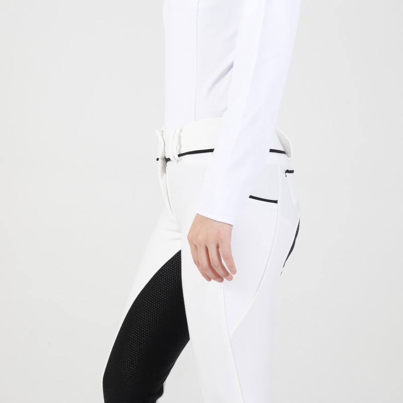 EQ-P05 400G 65%Cotton 25% Nylon 10% Spandex-Roma Cotton Full Seat Silicone Breeches 