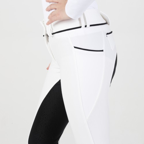 EQ-P05 400G 65%Cotton 25% Nylon 10% Spandex-Roma Cotton Full Seat Silicone Breeches