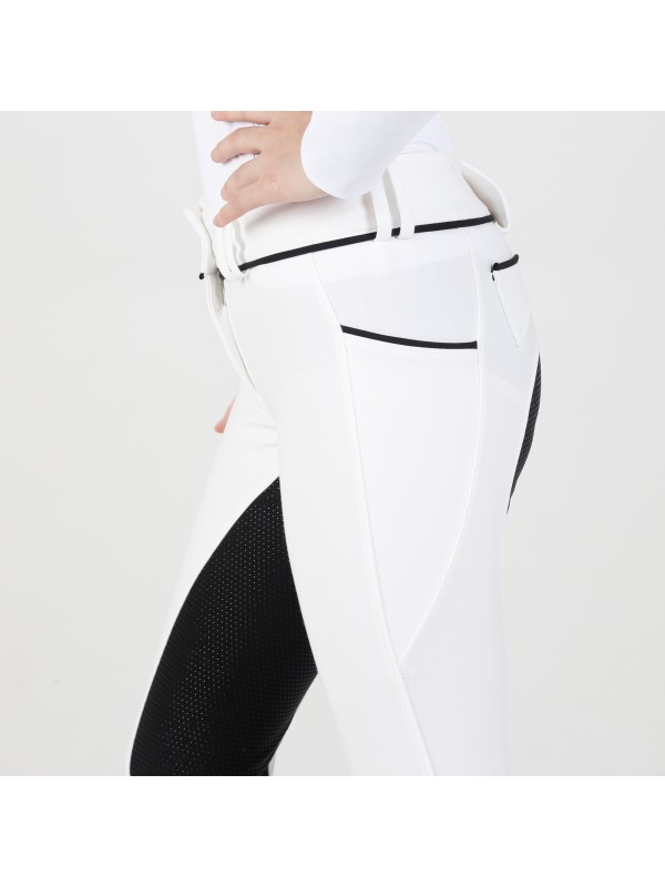 EQ-P05 400G 65%Cotton 25% Nylon 10% Spandex-Roma Cotton Full Seat Silicone Breeches