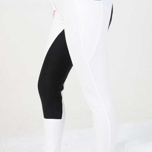 EQ-P05 400G 65%Cotton 25% Nylon 10% Spandex-Roma Cotton Full Seat Silicone Breeches