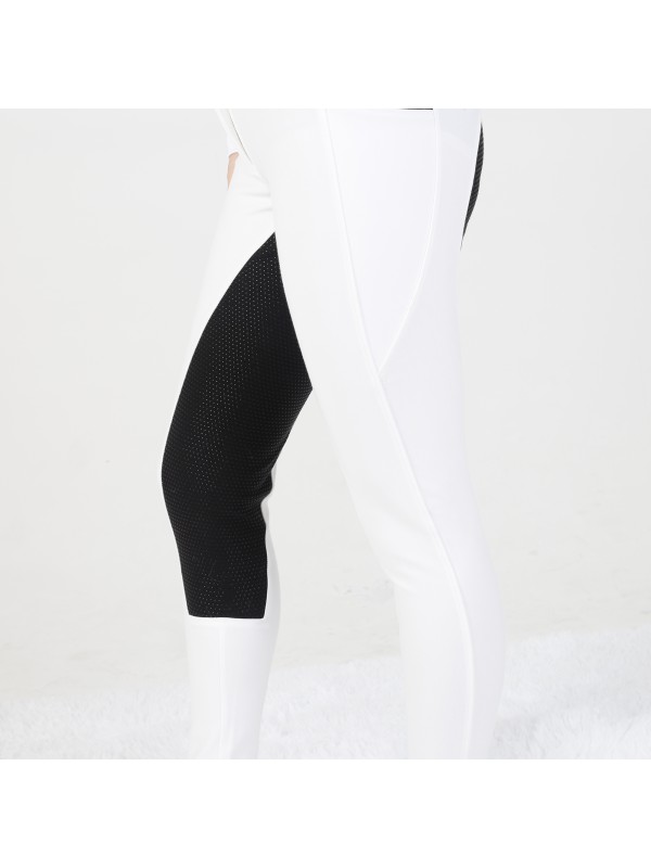 EQ-P05 400G 65%Cotton 25% Nylon 10% Spandex-Roma Cotton Full Seat Silicone Breeches