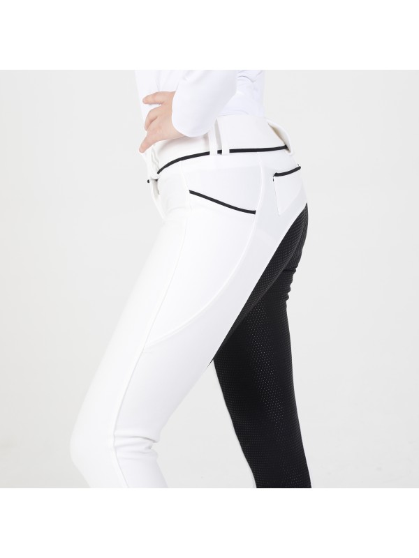 EQ-P05 400G 65%Cotton 25% Nylon 10% Spandex-Roma Cotton Full Seat Silicone Breeches