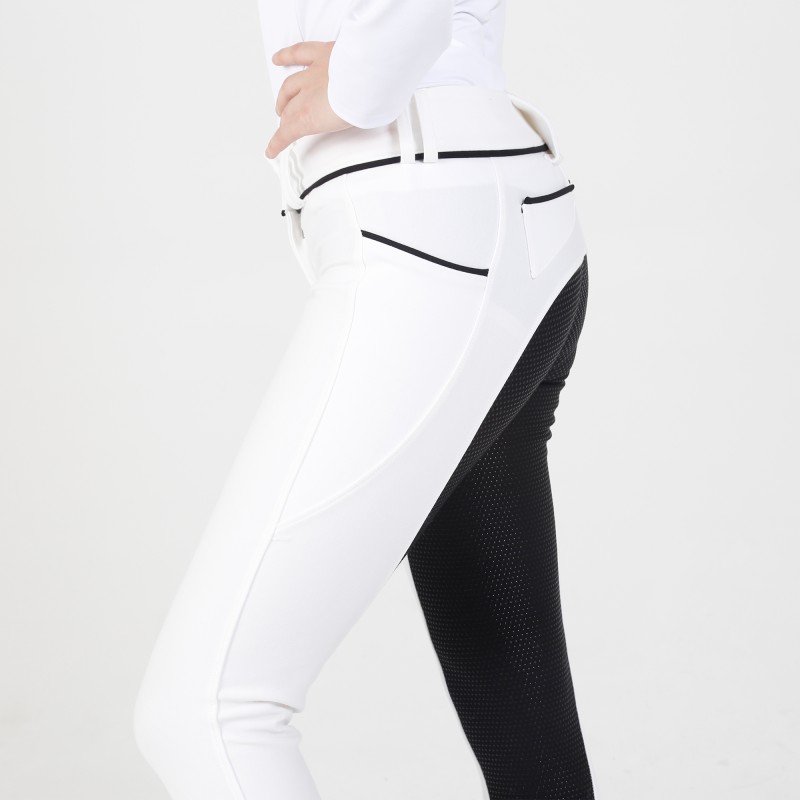 EQ-P05 400G 65%Cotton 25% Nylon 10% Spandex-Roma Cotton Full Seat Silicone Breeches 