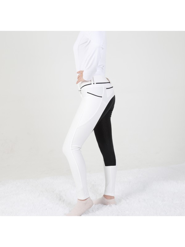EQ-P05 400G 65%Cotton 25% Nylon 10% Spandex-Roma Cotton Full Seat Silicone Breeches