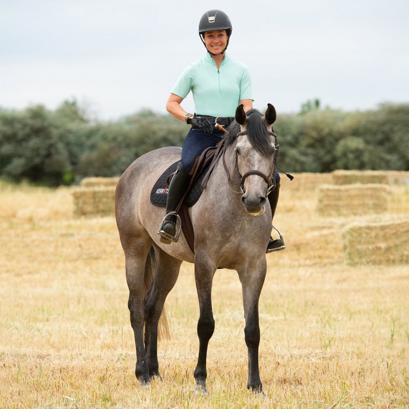 EQ-P09 Washed Series Knee Patch Suede Denim Breeches 