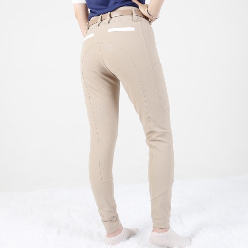 EQ-P10 350G 81%Nylon 19%Spandex Stretch Knee Patch Silicone Equestrian Breeches