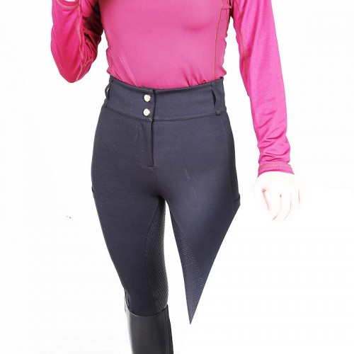 EQ-P016 350G 81%Nylon 19% Nylon 10% Spandex - Technical Waterproof  Lux Silky Full Seat Riding breeches