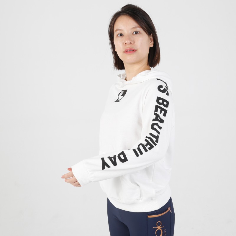 Hoodie 04 280G 95%Cotton 5% Spandex Printing Letter Sleeve and Logo  Loose Fit Equestrian Cotton Hoodies 