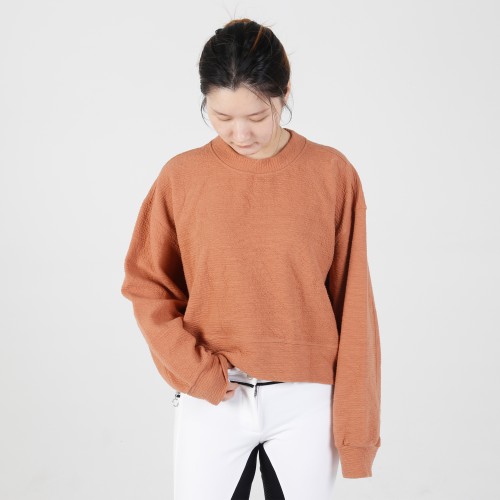 EQ-Pullover 01 Long Sleeve French Terry Slim Fit Equestrian Crop Pullover