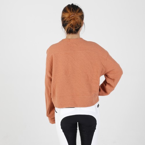 EQ-Pullover 01 Long Sleeve French Terry Slim Fit Equestrian Crop Pullover 