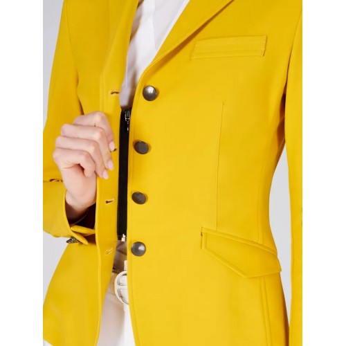 EQ-ShowJacket-01 320G 75%Nylon 25% Spandex-High perfermance 4-Button Horse Riding Show Jacket