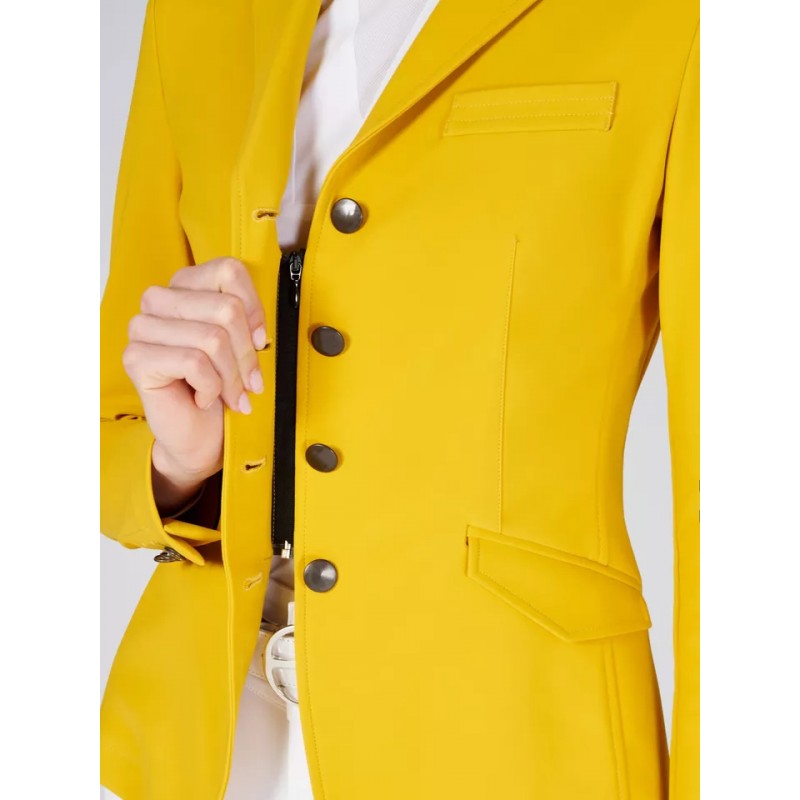 EQ-ShowJacket-01 320G 75%Nylon 25% Spandex-High perfermance 4-Button Horse Riding Show Jacket 