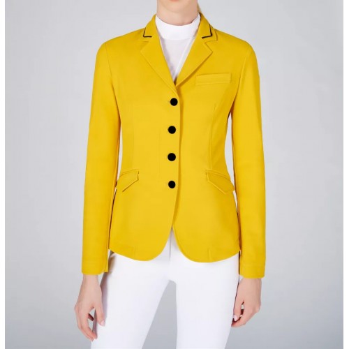 EQ-ShowJacket-01 320G 75%Nylon 25% Spandex-High perfermance 4-Button Horse Riding Show Jacket