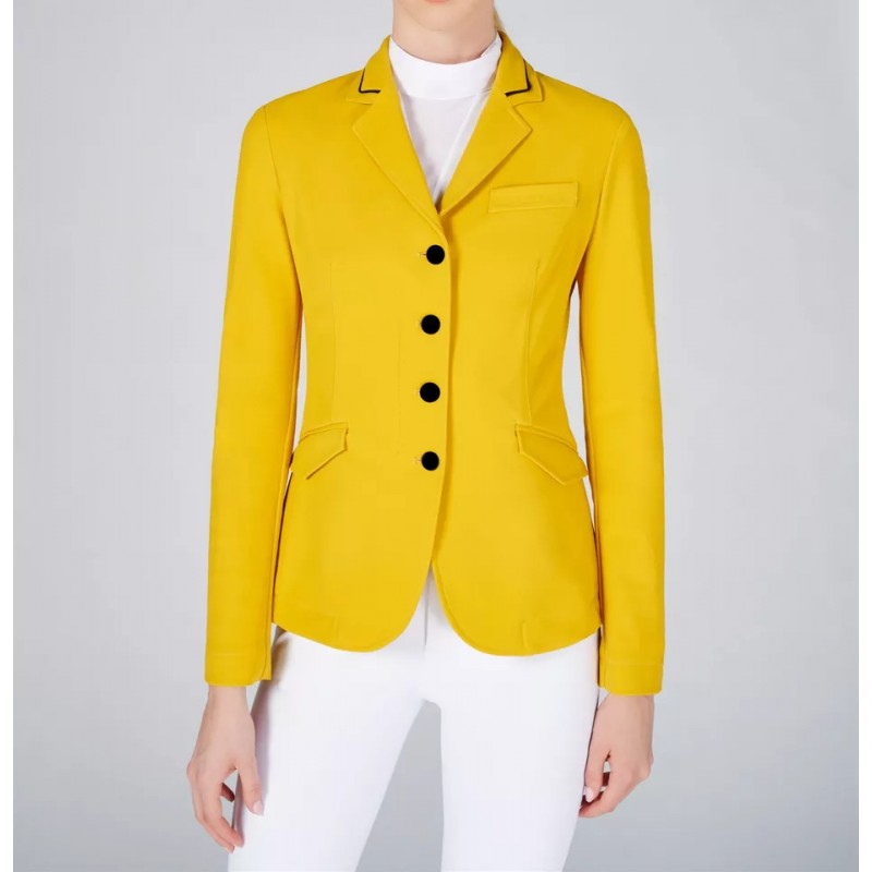 EQ-ShowJacket-01 320G 75%Nylon 25% Spandex-High perfermance 4-Button Horse Riding Show Jacket 