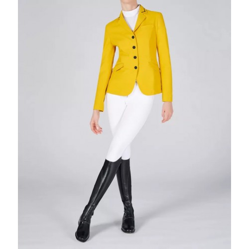 EQ-ShowJacket-01 320G 75%Nylon 25% Spandex-High perfermance 4-Button Horse Riding Show Jacket