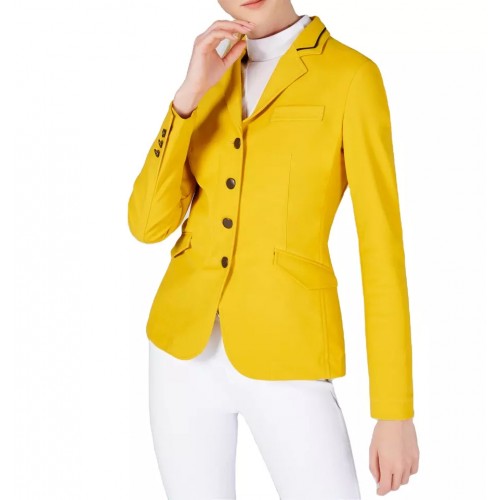 EQ-ShowJacket-01 320G 75%Nylon 25% Spandex-High perfermance 4-Button Horse Riding Show Jacket