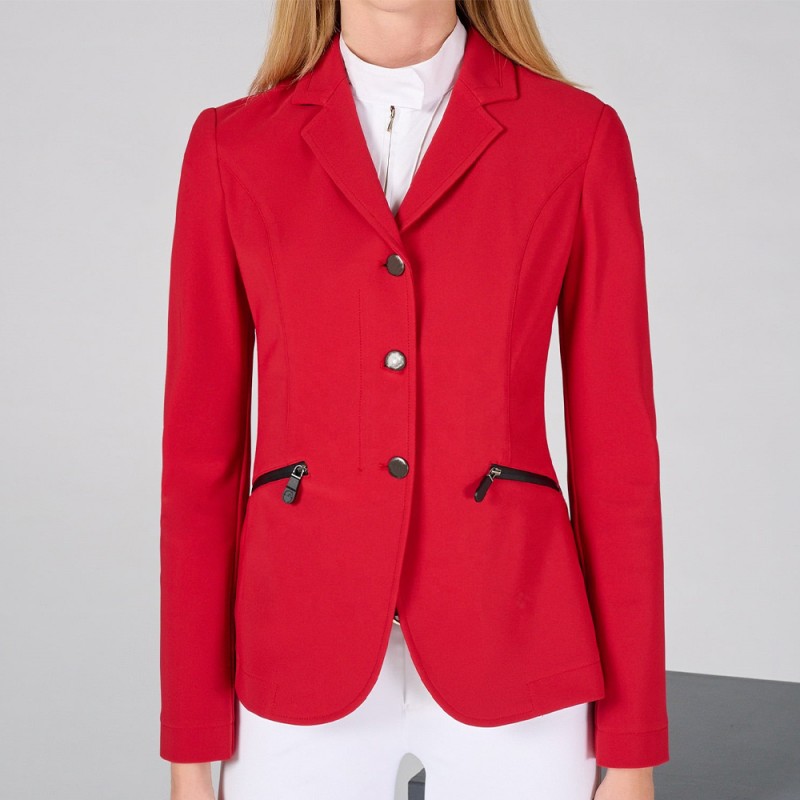 EQ-ShowJacket-02 320G 81% Nylon 19% Spandex-Ladies Competition Jacket 
